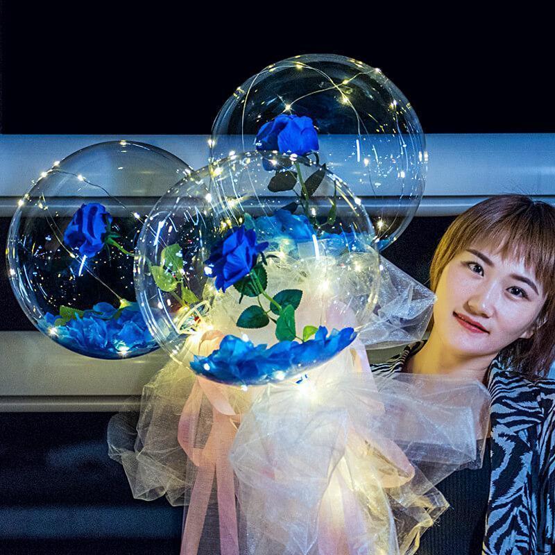 (Limited Offer)LED Luminous Balloon Rose Bouquet