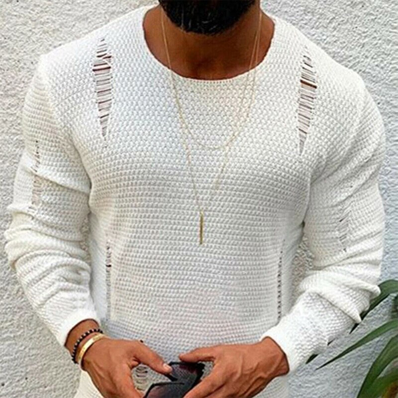 Ripped Cotton Sweater